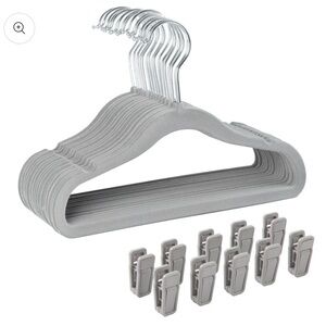 Kids Velvet Hangers with Clips